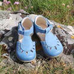Emel Blue Leather Sandals E2436-1