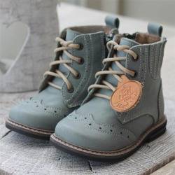 Emel Green Leather Brogue Ankle Boots E2519-4