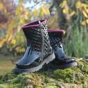 Emel Black Patent Leather Boots E2462-7