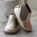 Emel Gold Leather Bow Shoes E2593